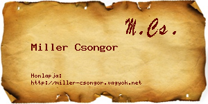 Miller Csongor névjegykártya