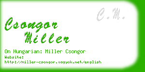 csongor miller business card